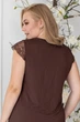 Ночная рубашка с закрытой спинкой XXL+ Нш1255 Шоколадный, 3XL - изображение 2