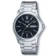 Чоловічий годинник Casio MTP-1239D-1A зі сталевим браслетом і чорним циферблатом - зображення 1