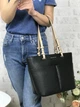 Сумка женская Michael Kors Bedford Medium Pebbled Leather Tote черная (30S9GBFT2L) - изображение 3