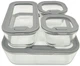 Набор пищевых контейнеров Vittora Element Grey 4 пр. VT-161014 - изображение 1