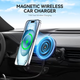 Магнитный автодержатель с беспроводной зарядкой 15W Qi MagSafe — Автомобильный держатель для телефона на дефлектор с LED-подсветкой 360° - изображение 5