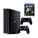 Консоль Sony PlayStation 4 PRO 1TB CUH 72 Black обслугована + 2 Геймпада бездротових DualShock 4 + FC26 + гарантія Б/В - зображення 1