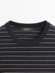 Чоловічий светр Massimo Dutti L темно-синій з бежевим 1201/201/003 - зображення 8