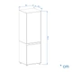 Мала шафа для одягу з 2 дверцятами та 2 секціями KOMTO CUBE 60F Бетон (p-186-2911) - зображення 5