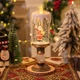 Ночник светильник Свеча снежный музыкальный новогодний с подсветкой Разноцветный (29003) - изображение 7