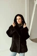 Зимова жіноча дублянка двостороння UF-Fashion N89V 42 чорний - зображення 1