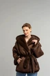 Жіноча дублянка зимова двостороння UF-Fashion N89V 48 шоколадний - зображення 6