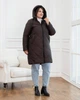 Жіноча куртка зимова великого розміру UF-Fashion 000251-mt 64 шоколадний - зображення 3