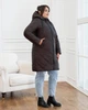 Жіноча куртка зимова великого розміру UF-Fashion 000251-mt 64 шоколадний - зображення 4