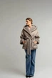 Двусторонняя зимняя женская дубленка UF-Fashion N89V 46 капучино - изображение 6