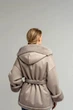 Двусторонняя зимняя женская дубленка UF-Fashion N89V 46 капучино - изображение 8