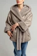 Двусторонняя зимняя женская дубленка UF-Fashion N89V 46 капучино - изображение 9