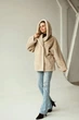 Женская зимняя двусторонняя дубленка UF-Fashion N89V 46 бежевый - изображение 3