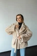 Женская зимняя двусторонняя шуба UF-Fashion N88V 52 бежевый - изображение 2