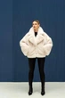 Женская зимняя экошуба двухсторонняя UF-Fashion N74V 42 молочный - изображение 2