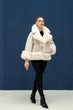 Женская зимняя экошуба двухсторонняя UF-Fashion N74V 42 молочный - изображение 5