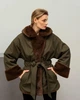 Зимняя экошуба женская UF-Fashion N83V 50 коричневый - изображение 6