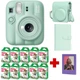 Набір камера Fujifilm Instax Mini 13 Lagoon Green, Фотопапір 100шт, Чохол, Фотоальбом 108 фото Зелений + в подарунок магнітна фоторамка (Подарункове пакування) - изображение 1