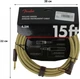 Кабель инструментальный Fender Cable Deluxe Series 15' Angled Tweed - изображение 2