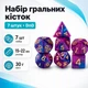 Кости игральные многогранные 7шт, 4-20 граней, дайсы, пластик Зеленые 670563 - изображение 1