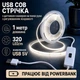 Светодиодная LED COB лента 1 метр с датчиком-сканером USB на взмах руки, белый нейтральный, светильник с регулировкой яркости, 4000K - изображение 1