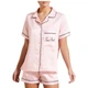 Сатиновая пижама Matalan Satin Short Pajama Set Pink Striped M Розовая в полоску - изображение 1