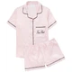 Сатиновая пижама Matalan Satin Short Pajama Set Pink Striped M Розовая в полоску - изображение 2