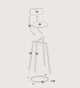 Барные стулья SONGMICS LBC069B81V2 комплект из 2 шт, металлический каркас, сиденье из экокожи - изображение 7