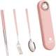 Детские столовые приборы COOKSS с футляром 3 шт Pink - изображение 2