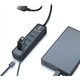 Док-станция расширения Chuanyu USB3.0 Hub, высокоскоростная 4-портовая док-станция расширения Hub, удлинительный кабель-конвертер для ноутбука 100 см с блоком питания Type-C. - изображение 3