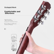 Акустическая гитара Maner Musical Instruments 38 дюймов, для начинающих, в стиле фолк, вестерн, струнный инструмент с полным набором аксессуаров, цвет натурального дерева. - изображение 7