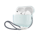 Чехол ESCASE для AirPods Pro 3, совместимый с наушниками Apple Pro 3-го поколения, модель 2025 года, ультратонкий (1 мм), ударопрочный и пылезащитный, прозрачно-голубой, с ремешком. - изображение 4