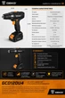 Дрель-шуруповерт аккумуляторная ударная DEKO GCD12DU4 12V 32 Нм 1х1.5 Ач (GCD12DU4-1BAT) - изображение 9