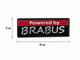Емблема логотип значок шильдик Powered by BRABUS 8×3см на Mercedes-Benz Brabus - зображення 3