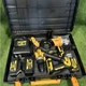 Набор инструментов 3в1 DeWalt 48 В 5 А·ч аккумуляторный шуруповерт DCD771 54 Нм дрель УШМ DCG405 125 мм болгарка 800 Вт гайковерт DCF892P2T 200 Нм бесщеточный 7000 об мин для ремонта строительства монтажа автосервиса с двумя АКБ кейсом - изображение 7