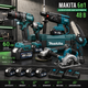 Набор инструментов 6в1 Makita 48 В 6 А·ч аккумуляторный ударный шуруповерт 60 Нм сучкорез мини пила 15 см перфоратор SDS Plus 3.8 Дж УШМ болгарка 125 мм гайковерт 350 Нм циркулярная пила 125 мм для строительства ремонта монтажа сада с 4 АКБ кейсом - изображение 1