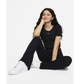 Футболка жіноча Nike Sportswear Chill Knit Tight Scoop M Чорний FN3664-010 - зображення 8