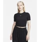Футболка жіноча Nike Sportswear Essential Slim-Fit Crop T-Shirt L Чорний FB2873-010 - зображення 2