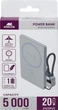 Powerbank RIVACASE VA2616 5000 mAh 20W Grey (VA2616_GY) - obraz 2