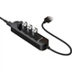 USB-концентратор PHILIPS 2.0 с четырьмя портами и разъемом для зарядки 5 В, удлинительный кабель-конвертер для ноутбуков и настольных компьютеров, 4 порта, 0,6 метра. - изображение 1