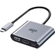 Док-станция расширения Aigo Type-C, USB-концентратор, HDMI-адаптер, преобразователь PD100W, адаптер для ноутбука, USB-удлинитель, док-станция расширения для телефона и планшета/проектора, KC03, металлический корпус. - изображение 1