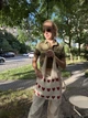 Сумка-шопер в'язана текстильна з сердечками бежева багаторазова екоторба на плече 35×31×29 см - зображення 3