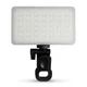 Портативна кольорова міні LED панель PLOKAMA U160 Pro RGB LED 2000 mAh 2700K-6500K 120x70 мм з кліпсою Чорна - зображення 1