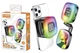 Портативне кольорове відео фото-світло PLOKAMA ML-50 PRO MagSafe RGB 600 mAh 2900K-7000K 6W з дзеркалом для селфі Чорний - зображення 2