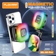 Портативне кольорове відео фото-світло PLOKAMA ML-50 PRO MagSafe RGB 600 mAh 2900K-7000K 6W з дзеркалом для селфі Чорний - зображення 3