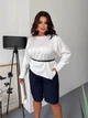 Жіноча шовкова блуза з асиметричним низом та довгими рукавами ELFBERG HAR-1140 56-58 Білий (2000001024508) - изображение 1