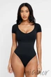 Корректирующий боди-стринг с круглым вырезом German Volf MT230454-BK1 M/L Черный - изображение 2