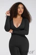 Комбинезон с длинными рукавами и коррекцией живота German Volf MT240051-BK1 XL/XXL Черный - изображение 3