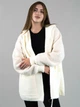 Женская кофта батал из альпаки молочная с рукавами барашек (263402) One size - изображение 1