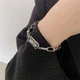 Браслет з кристалом Циркону та бусинами нержавіюча сталь 17 см 5 см подовжувач - зображення 2